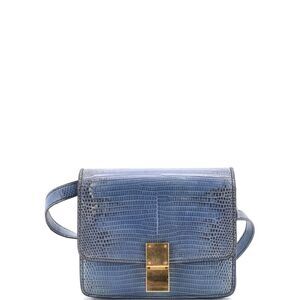 Celine Classic Box Bag Lizard Small Blue